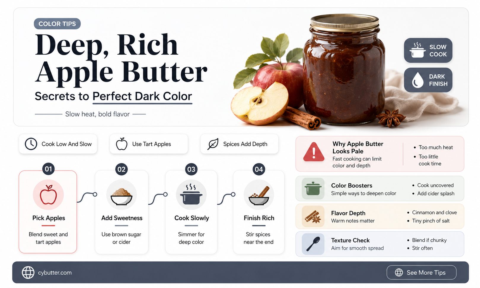 how to get apple butter dark
