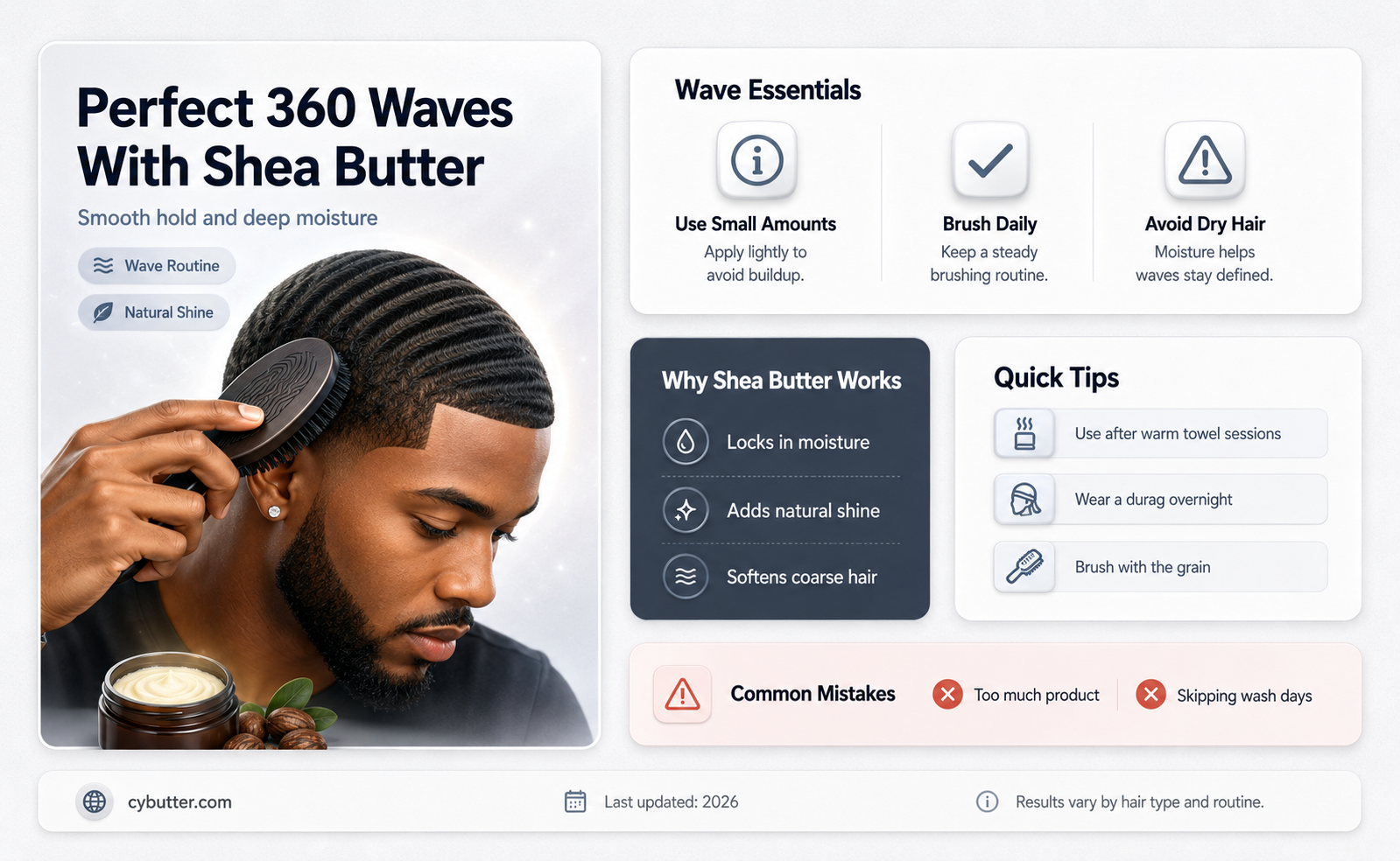 how to get 360 waves with shea butter