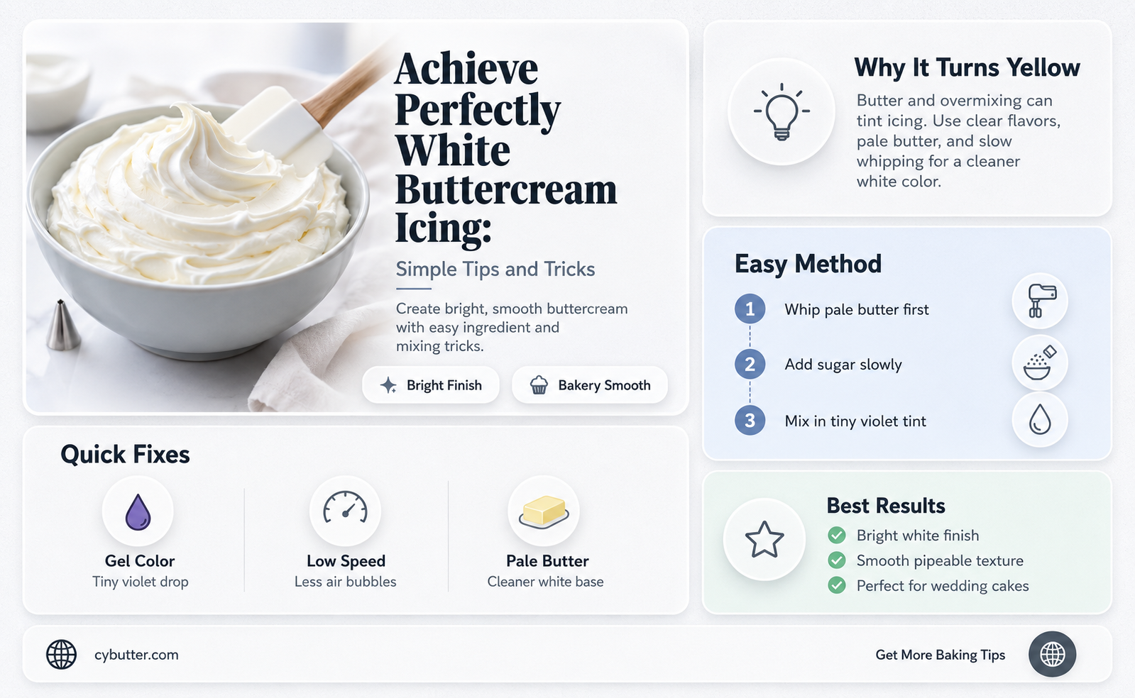 how to get butter cream icing white