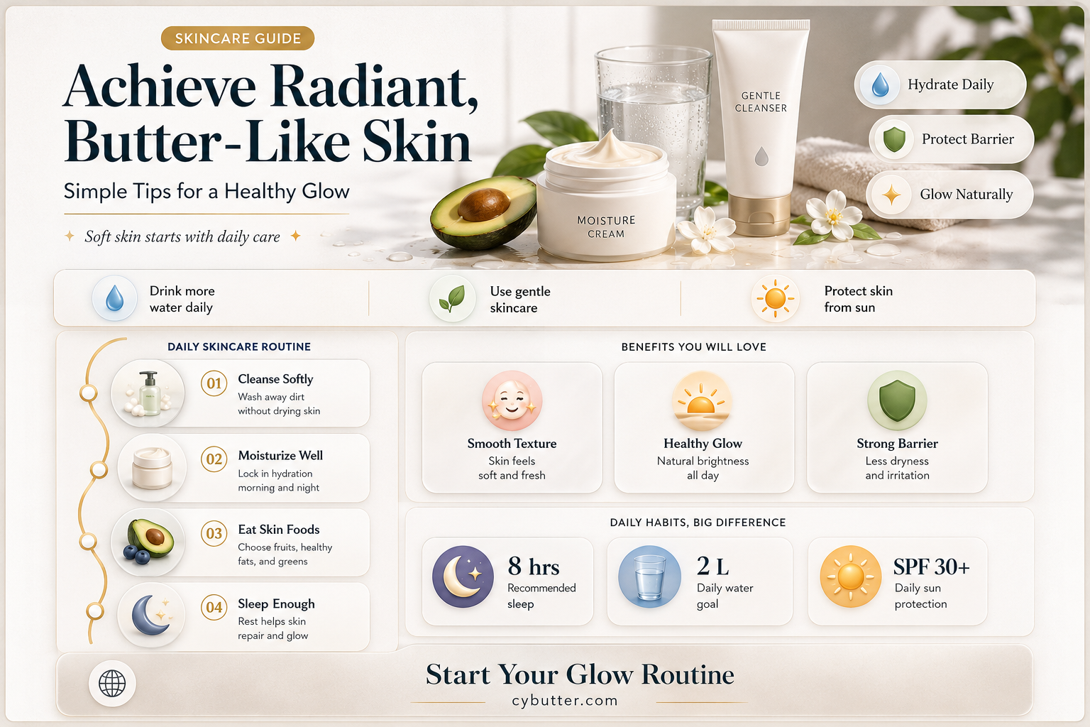 how to get butter like skin
