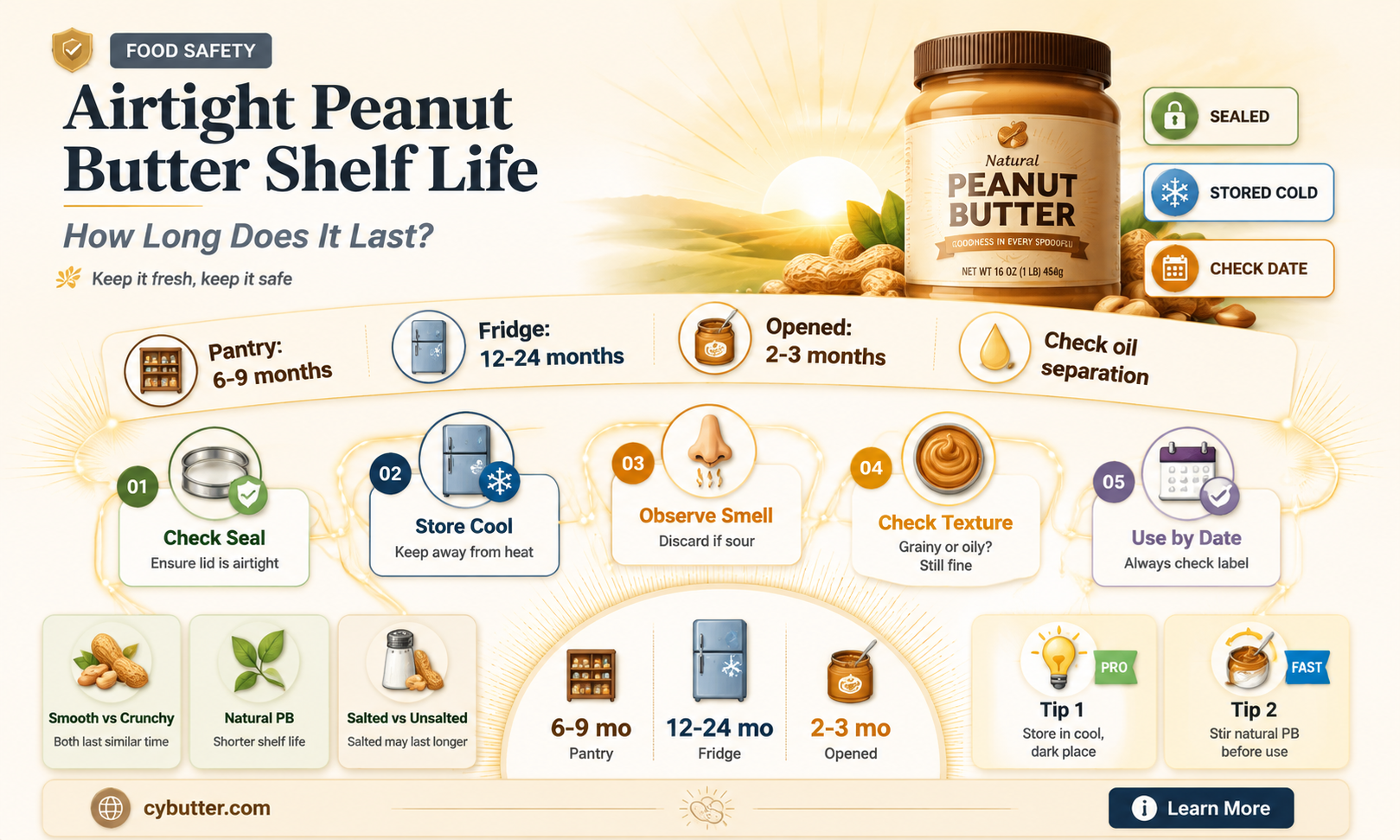 how long is airtight peanut butter good for