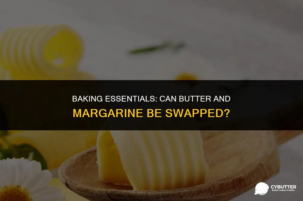 are butter and margarine substitutable in baking
