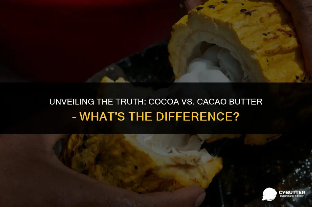 are cocoa and cacao butter the same