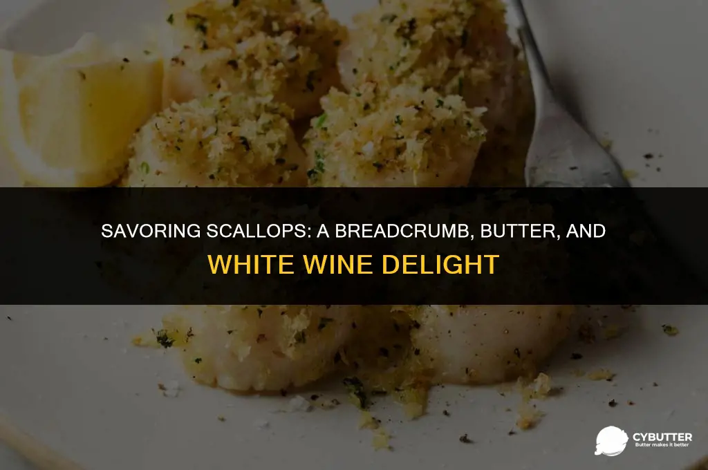 are scallops using bread crumbs and white wine and butter