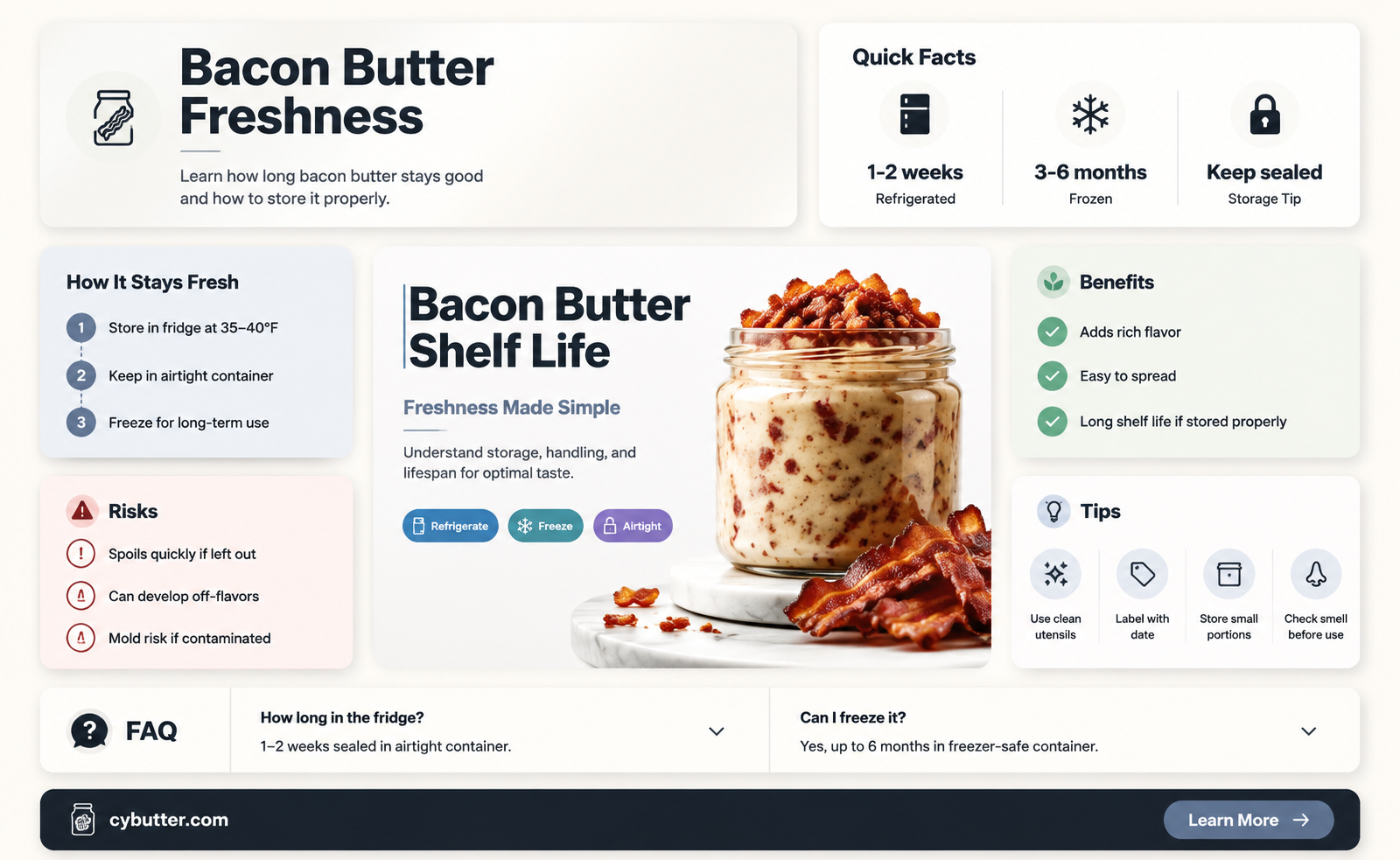 how long is bacon butter good for
