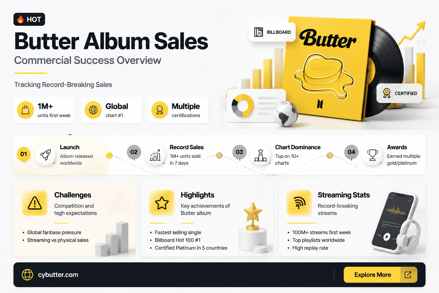 how many sales did the butter album get