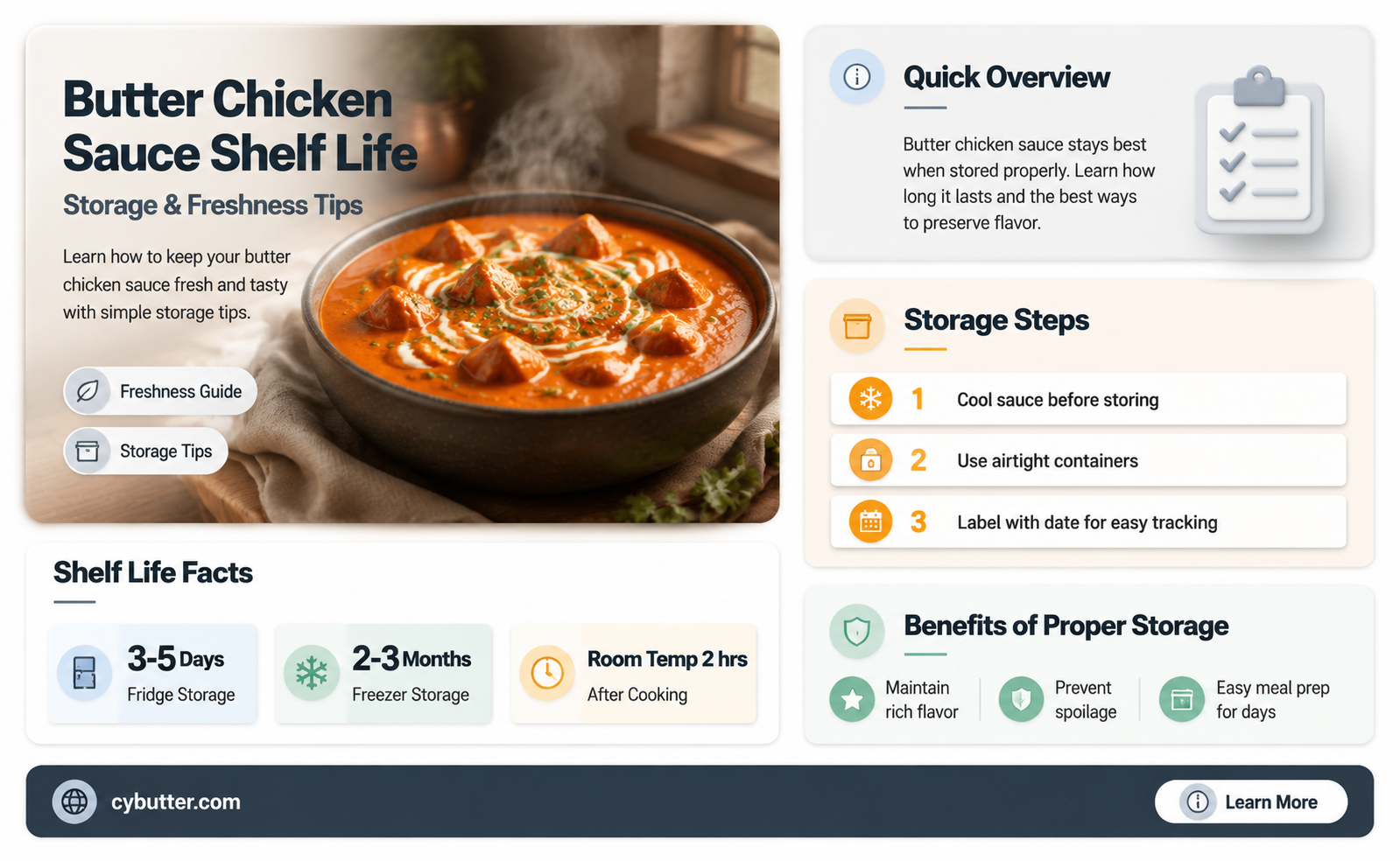 how long is butter chicken sauce good for