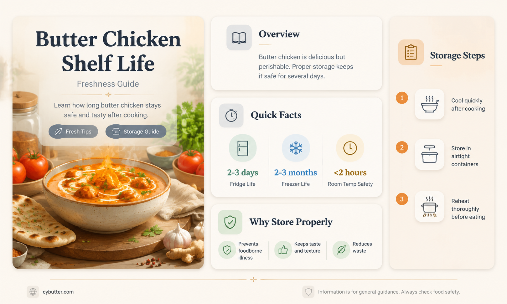 how long is butter chicken good for