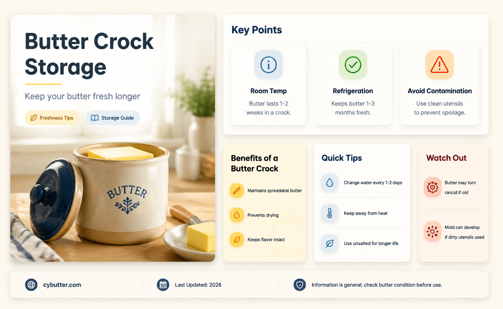 how long will butter stay good in butter crock