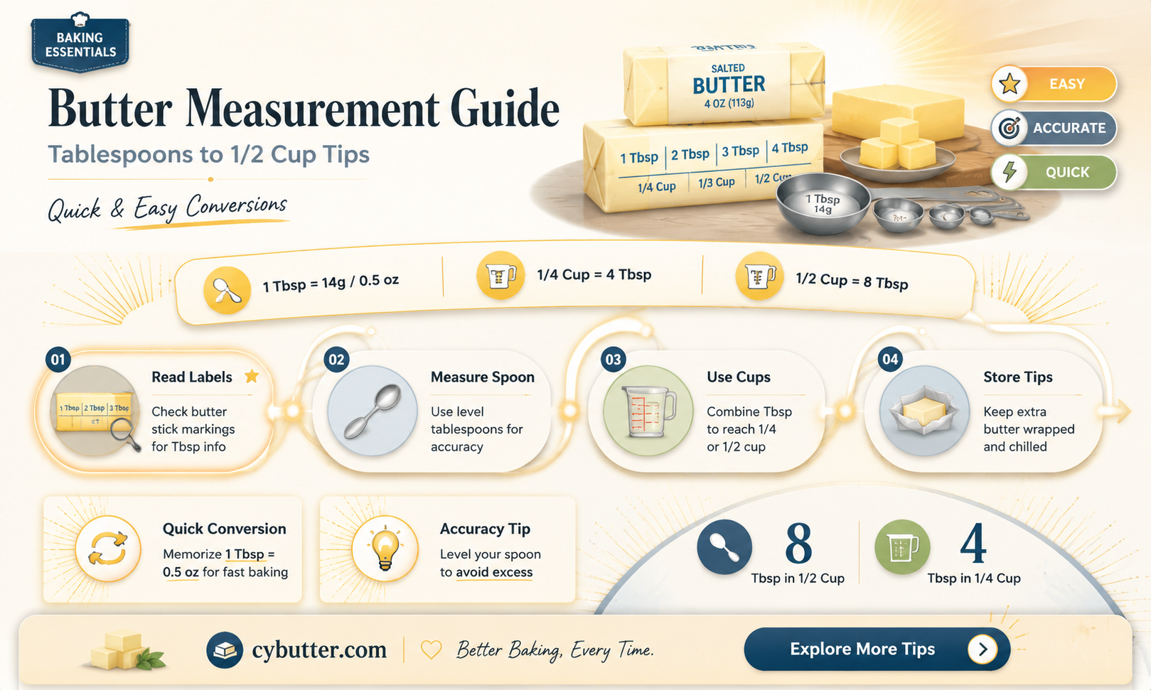 how many tablespoons of butter to get 1 2 cup