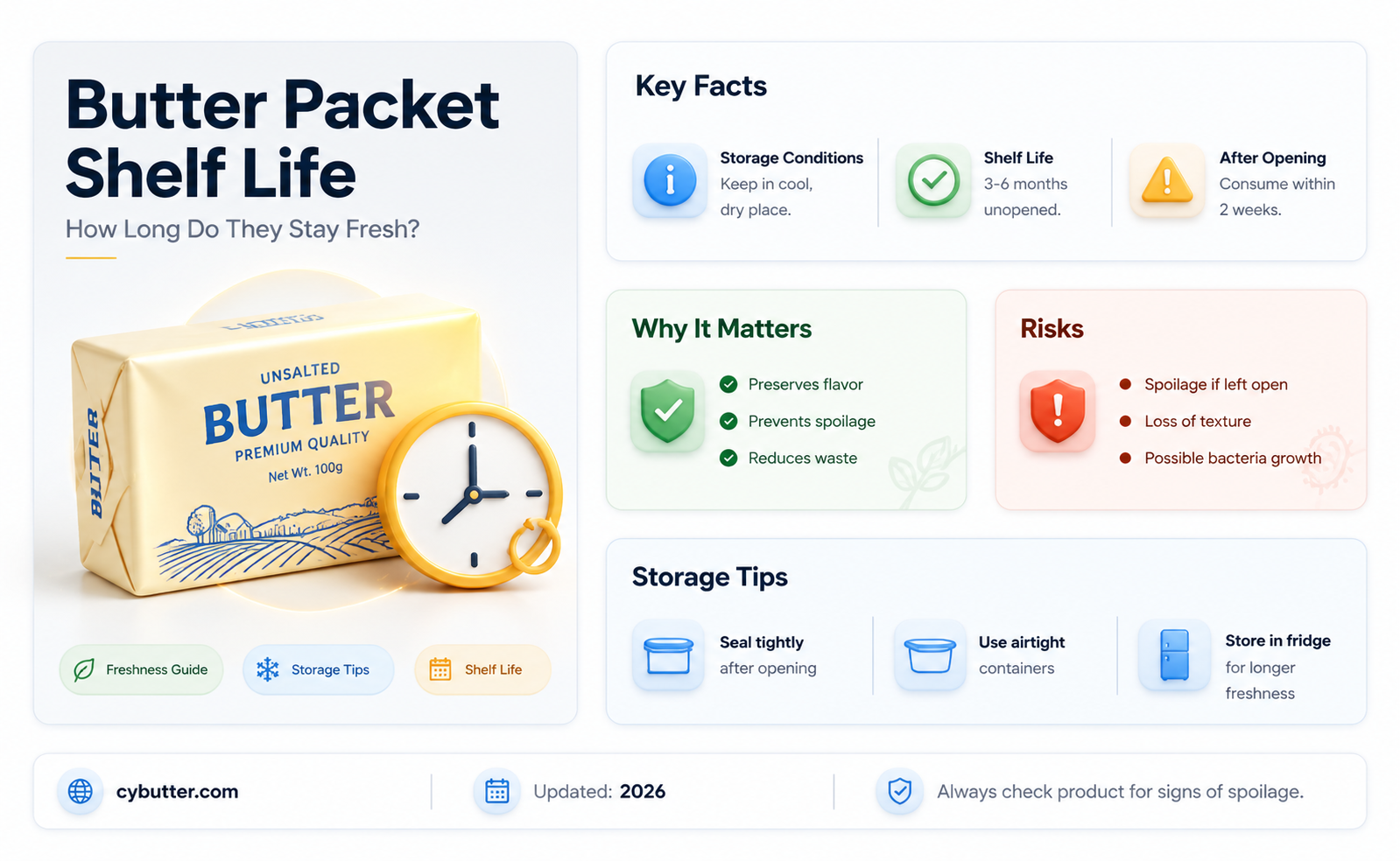 how long are butter packets good for