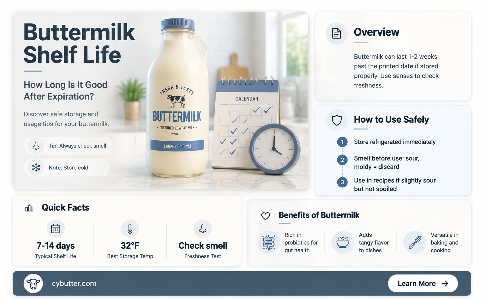 how long is butter milk good after experaction