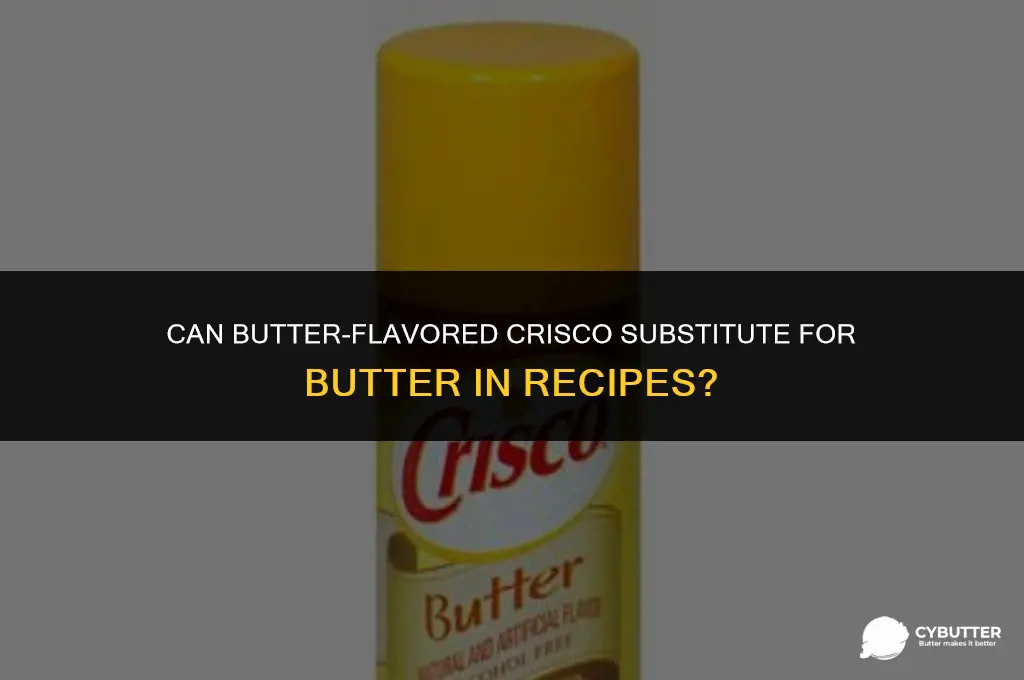 can butter flavored crisco be used as butter