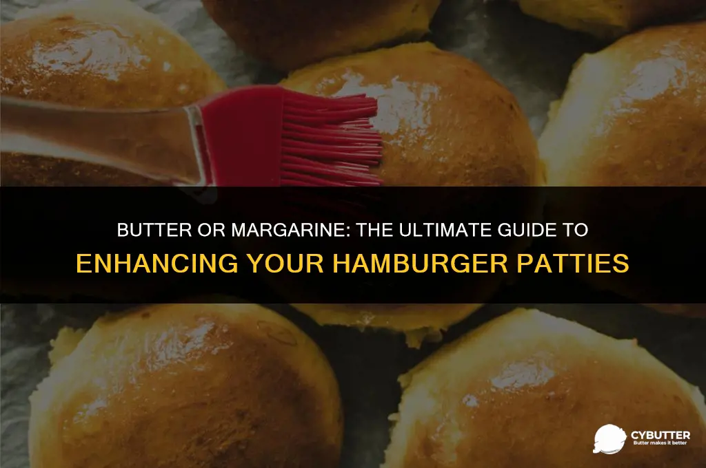 can butter or margarine be used to hamburger patties