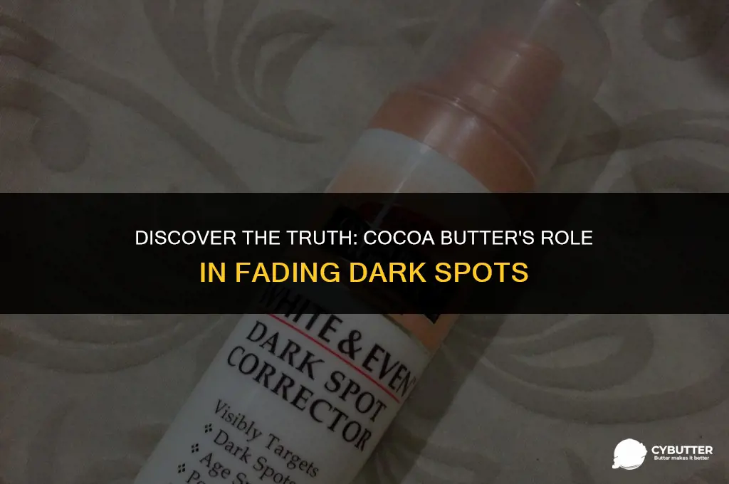 can cocoa butter remove dark spots