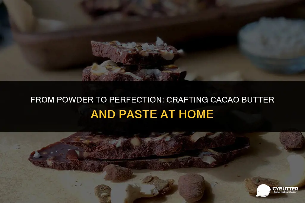 can i make cacao butter or paste using cacao powder
