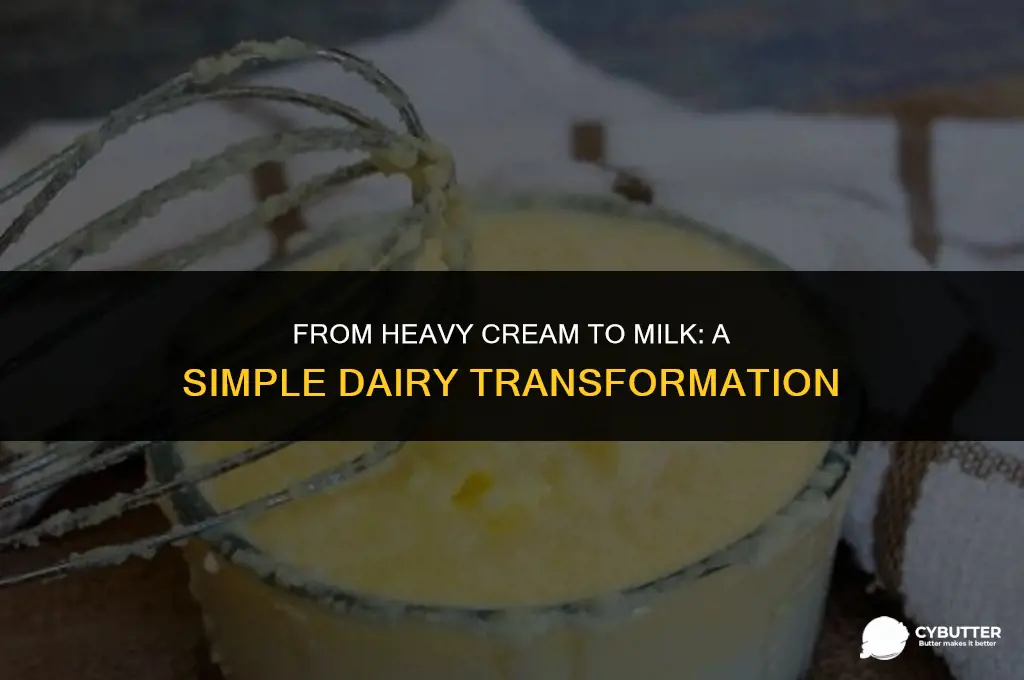 can i make milk from heavy cream