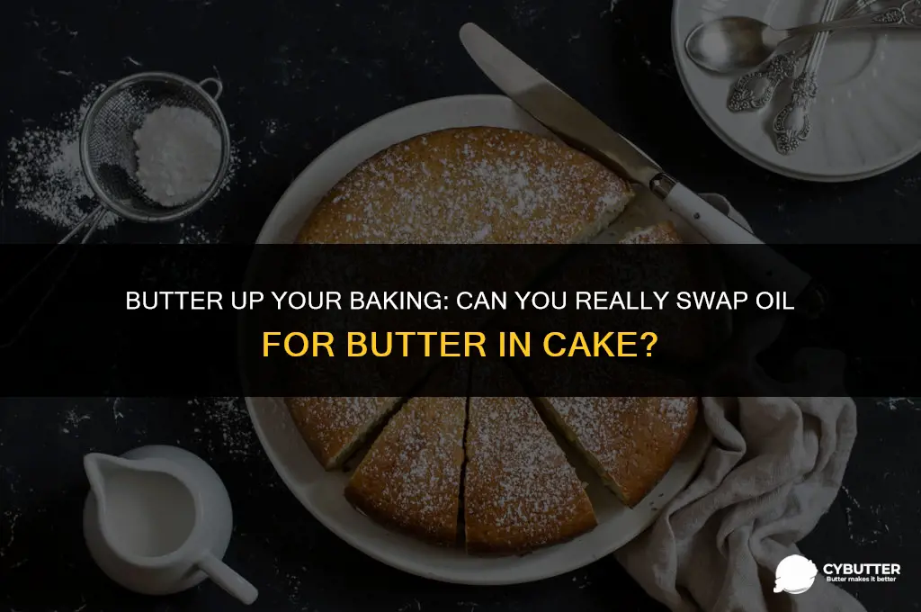 can i replace oil with butter in cake