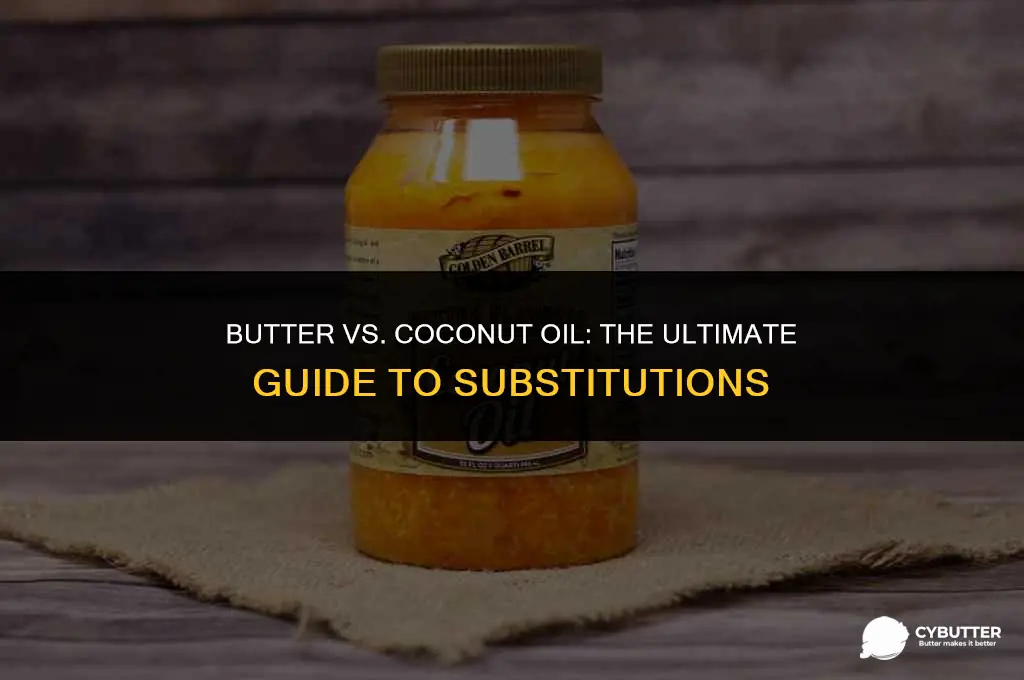 can i substitute butter for coconut oil