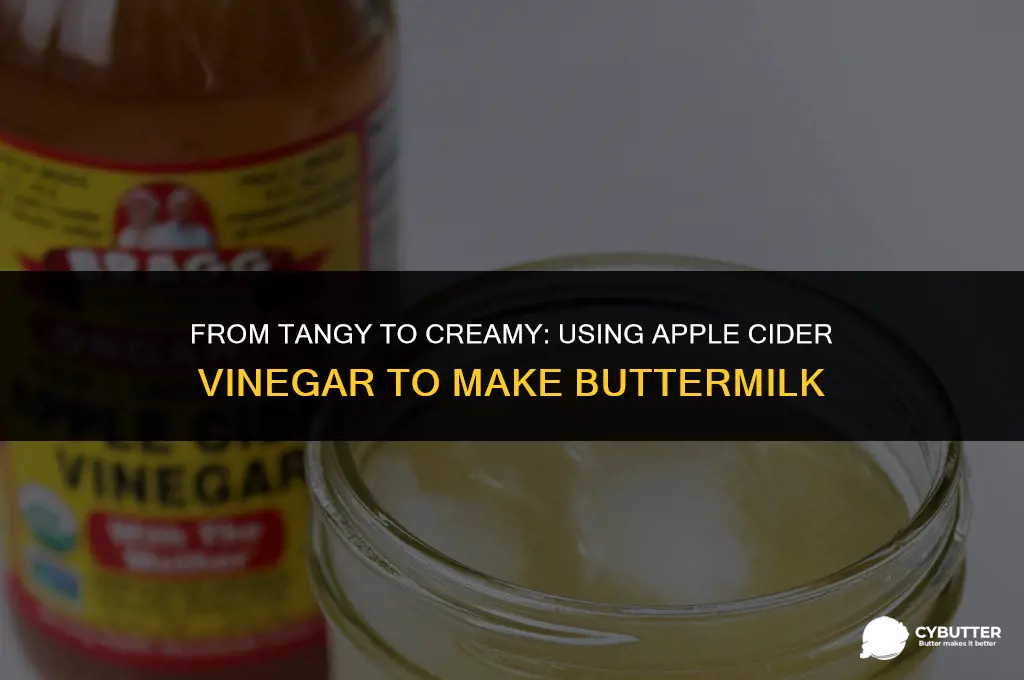 can i use apple cider vinegar to make butter milk