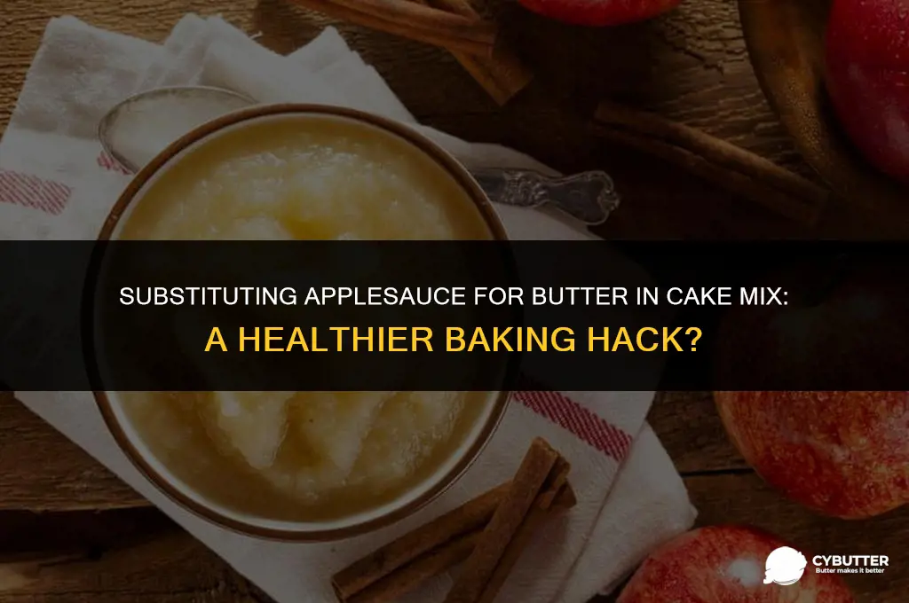 can i use applesauce instead of butter in cake mix