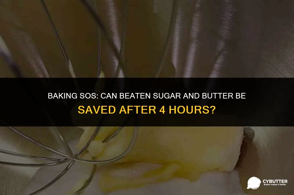 can i use beaten sugar and butter after 4 hours