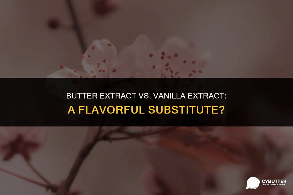 can i use butter extract instead of vanilla extract
