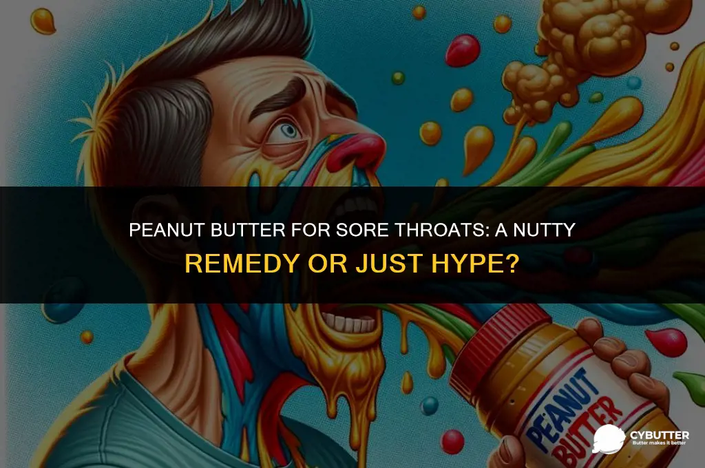 can peanut butter help a sore throat