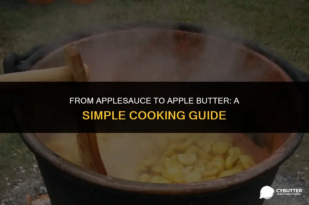 can you cook down applesauce to make apple butter