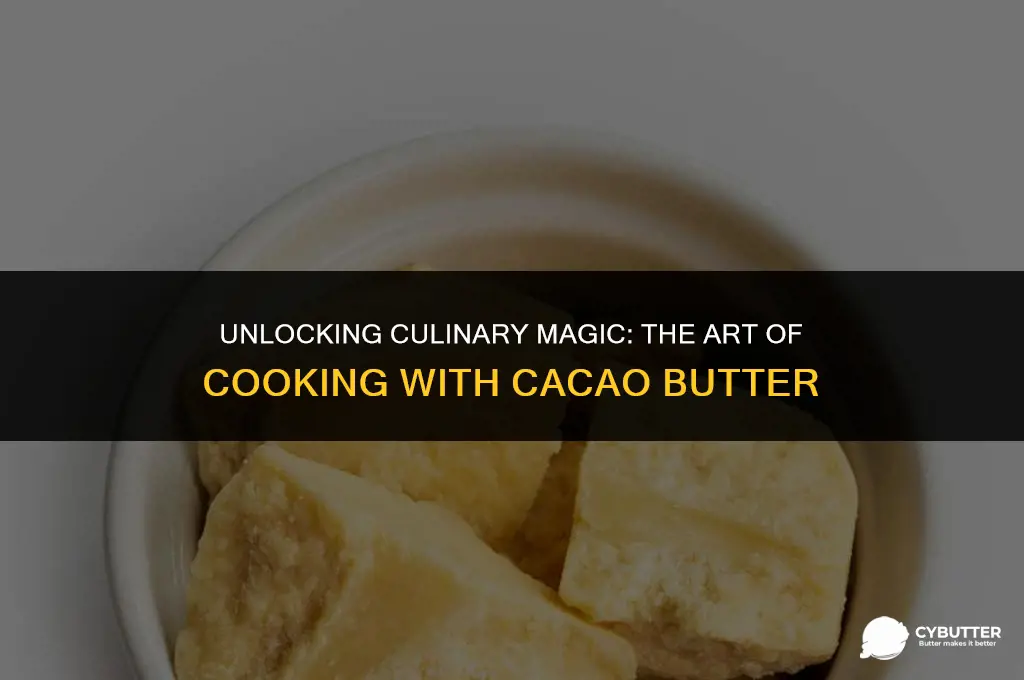 can you cook with cacao butter