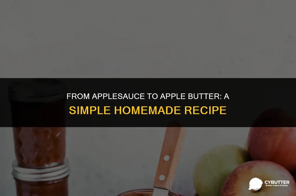 can you make apple butter with applesauce