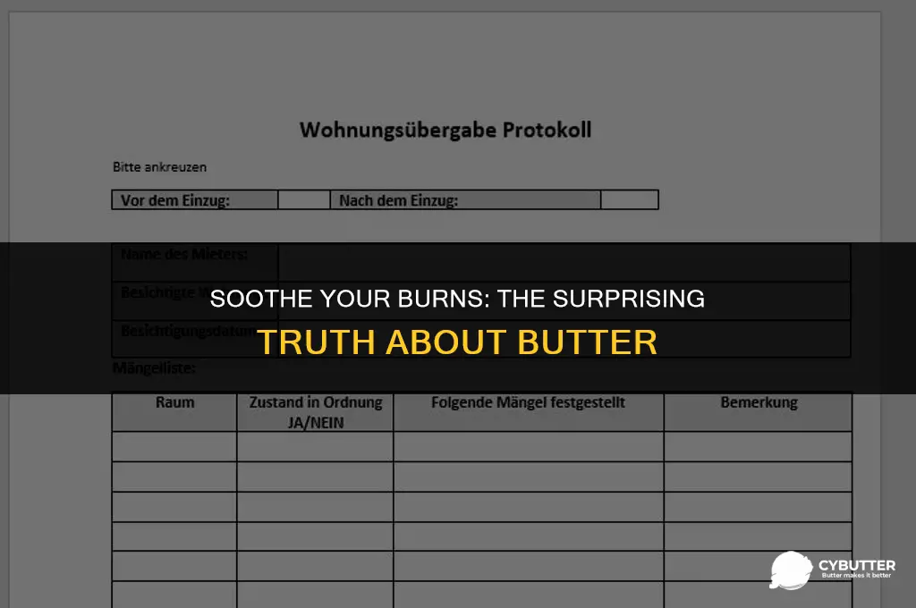 can you put butter on a burn
