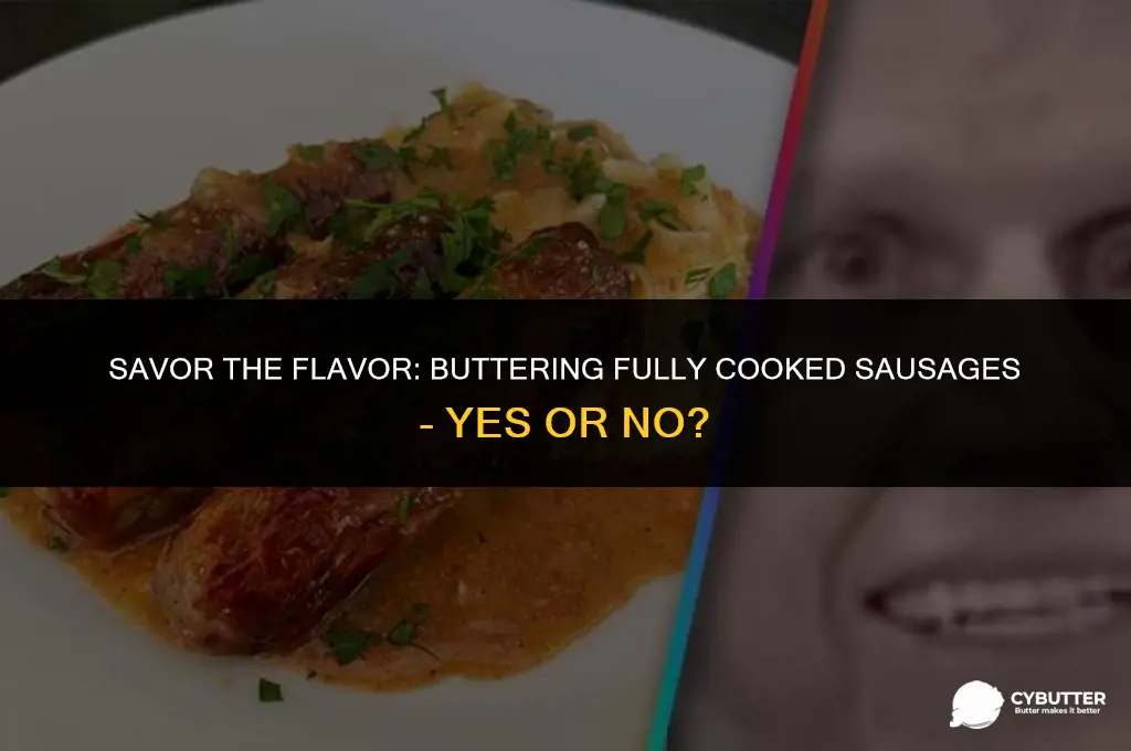 can you put butter on fully cooked sausages