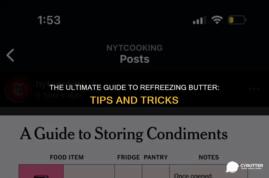 can you refreeze butter
