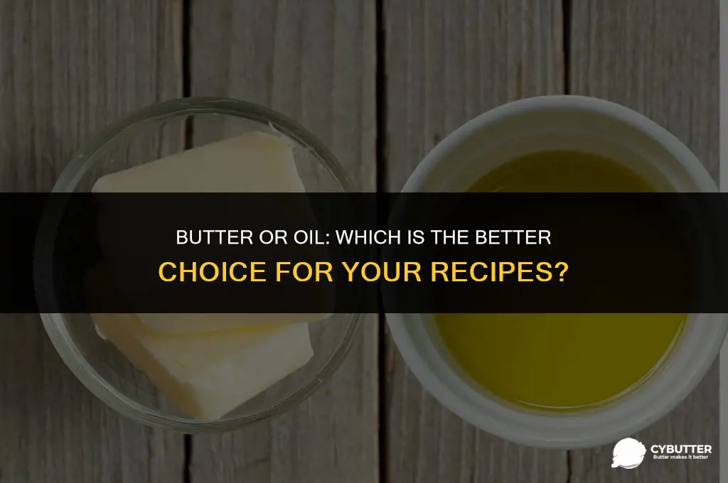 can you replace butter with oil