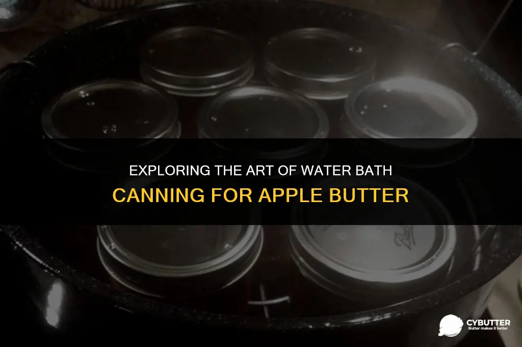 can you water bath apple butter