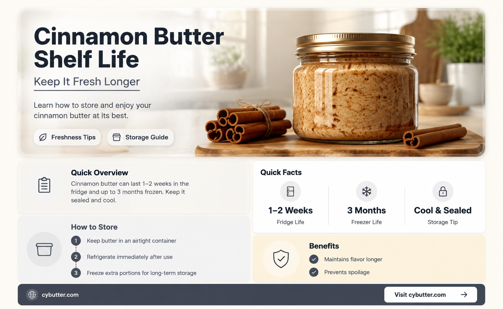 how long is cinnamon butter good for