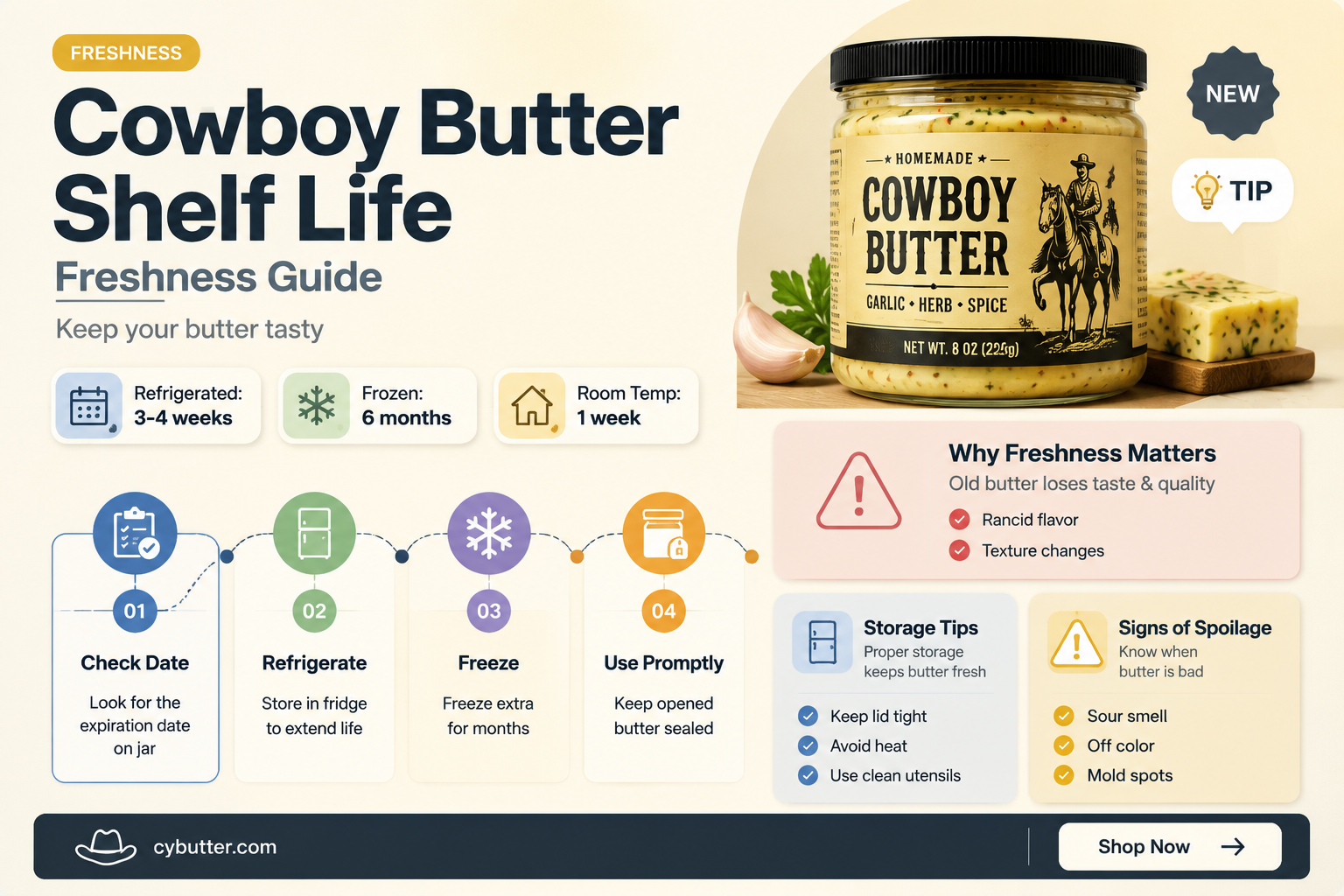 how long is cowboy butter good for