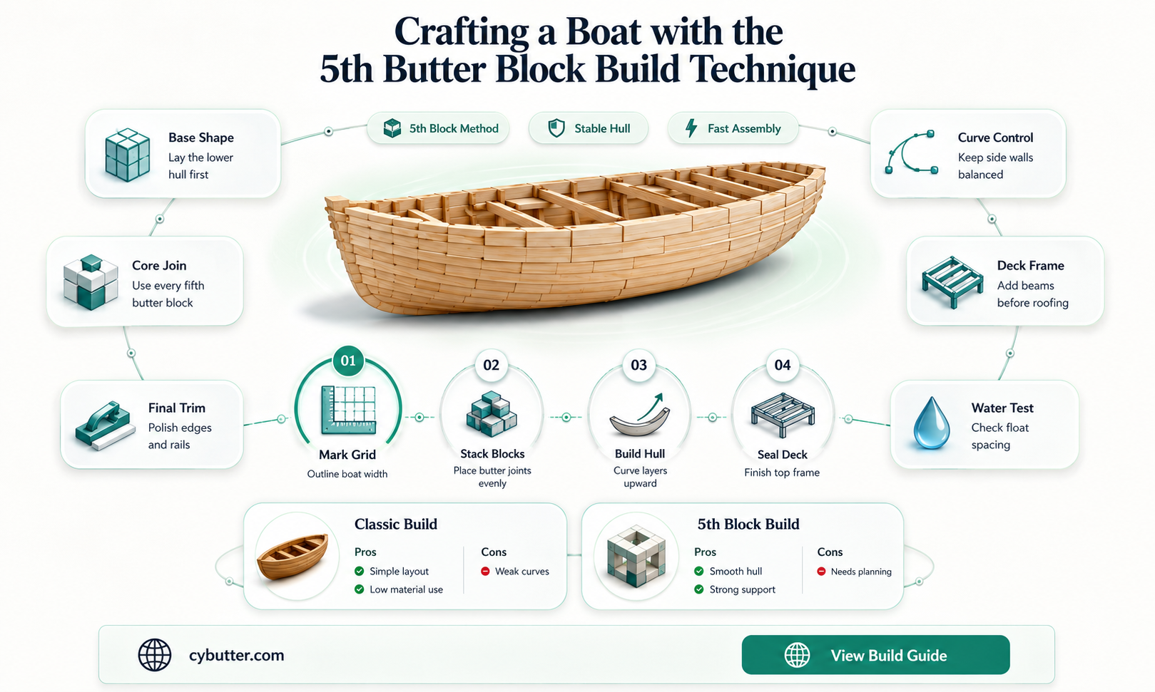 how to get 5th butter block build aa boat