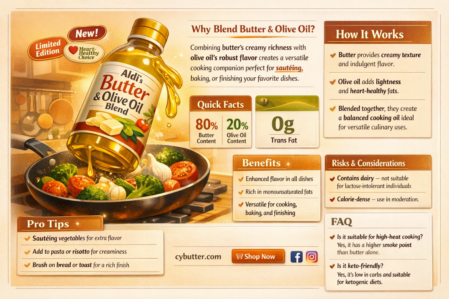 how good is aldis butter mixed with olive oil