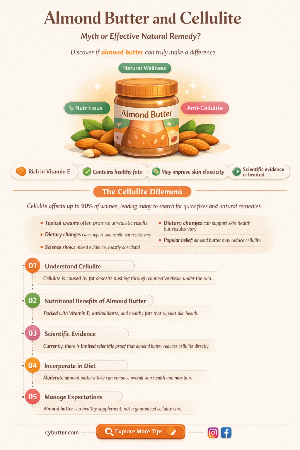 does almond butter get rid of cellulite