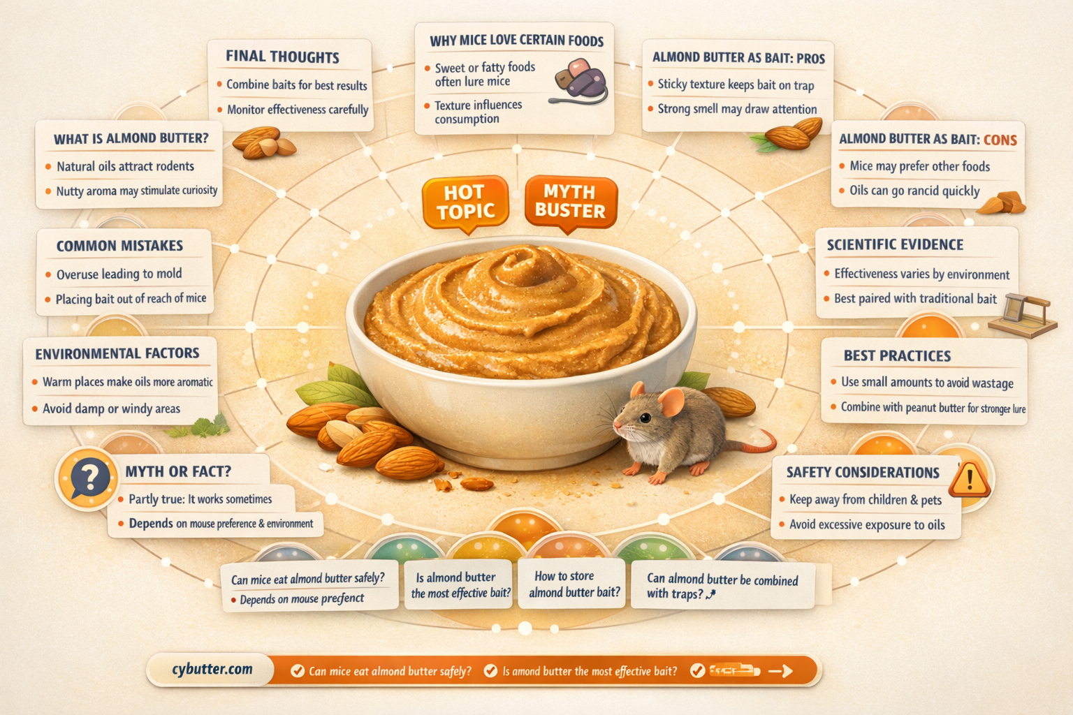 does almond butter good for mice bait