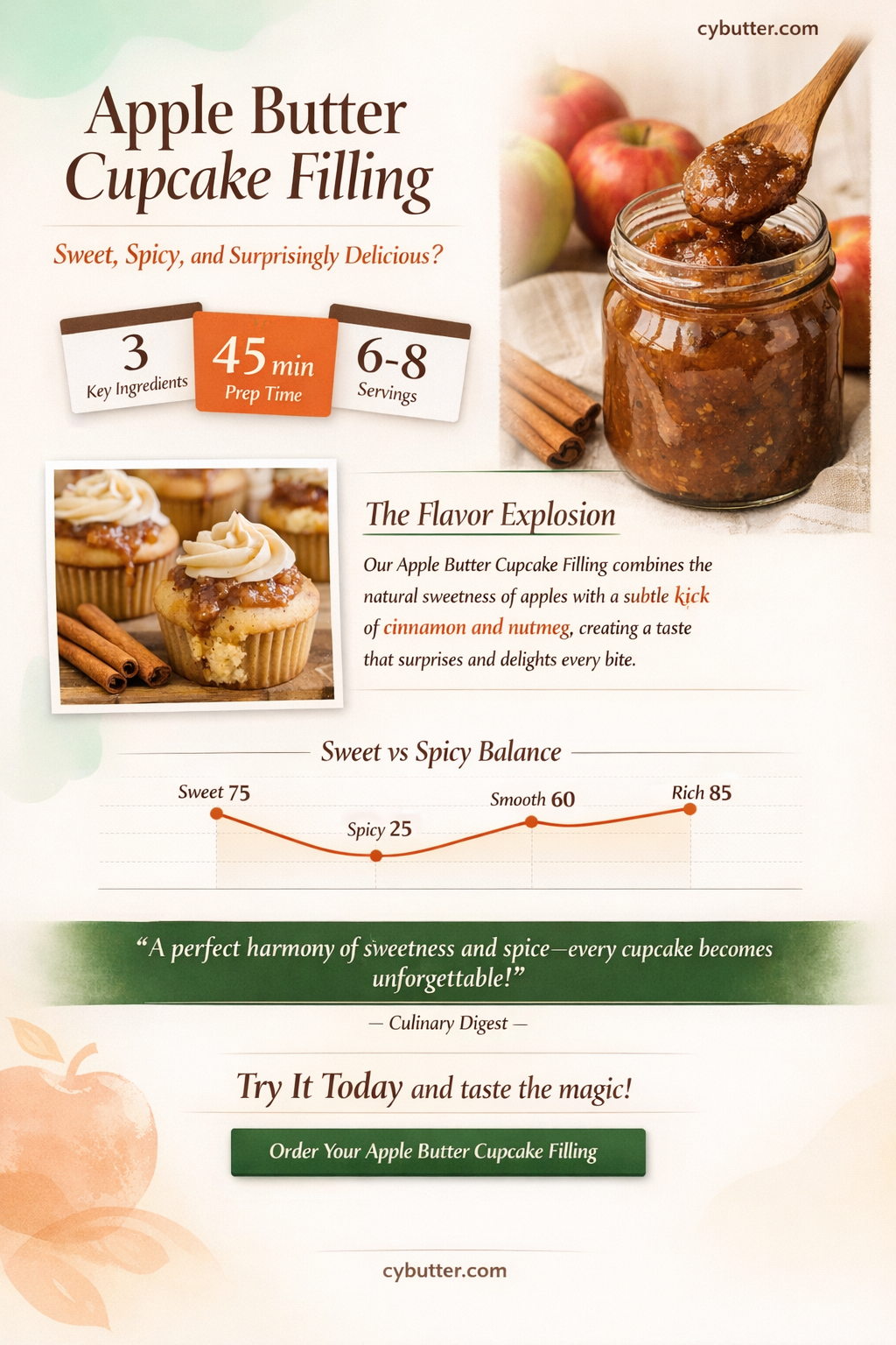 does apple butter make good cupcake filling