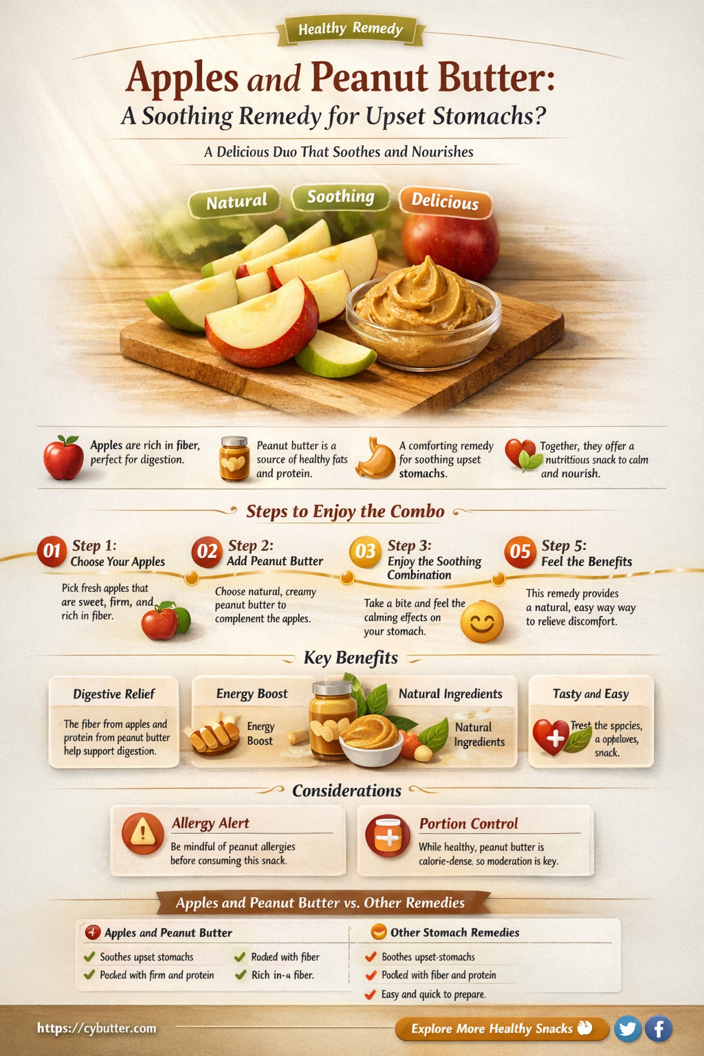 are apples and peanut butter good for upset stomach