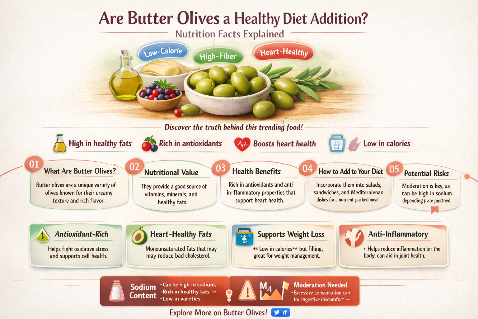 are butter olive good for diet