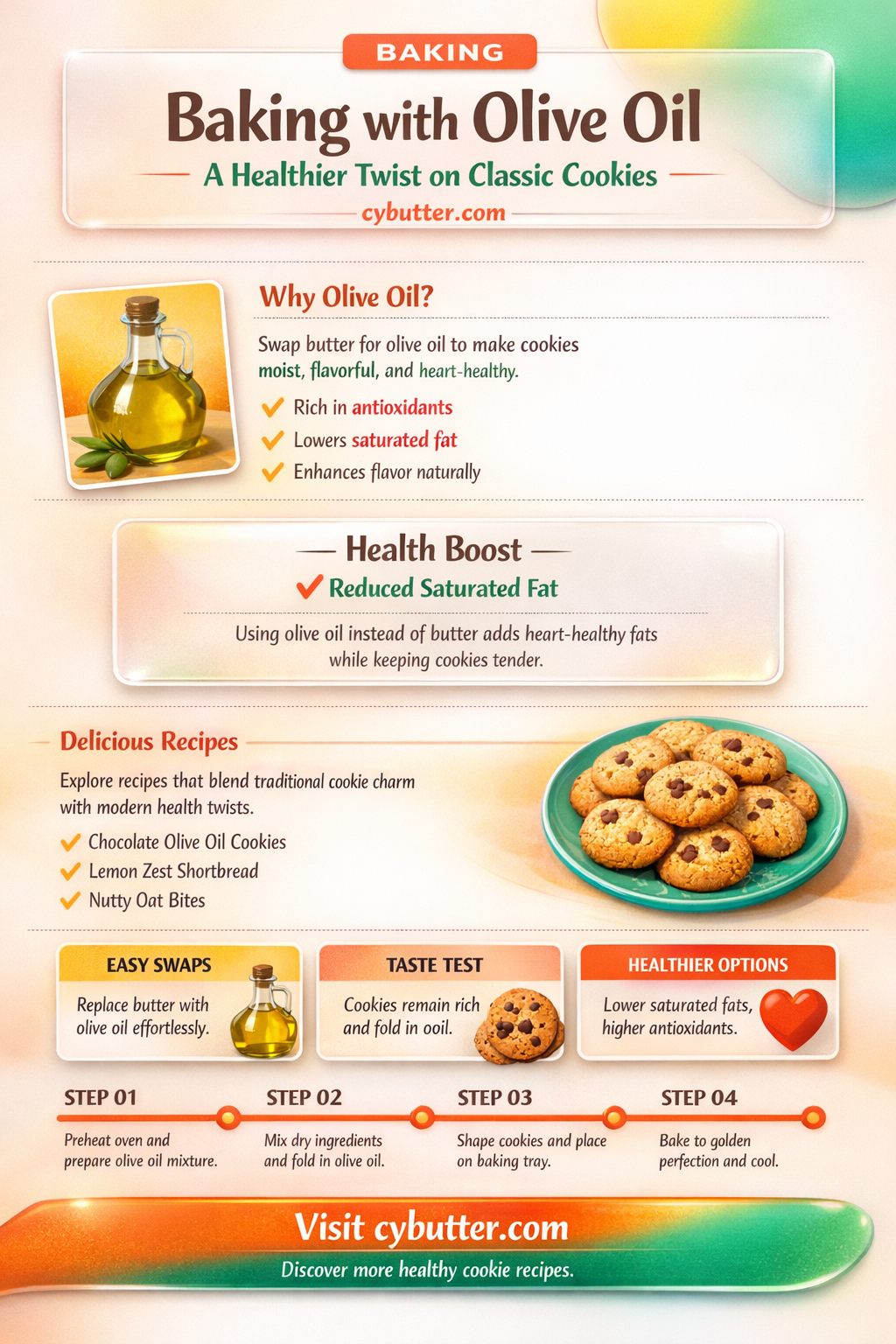 can olive oil be substituted for butter in cookies