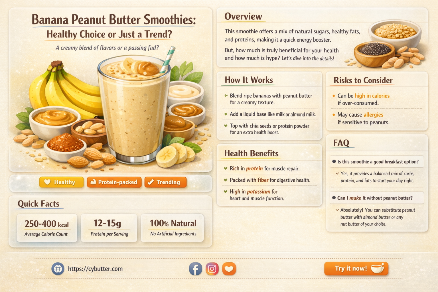 are banana peanut butter smoothies good for you