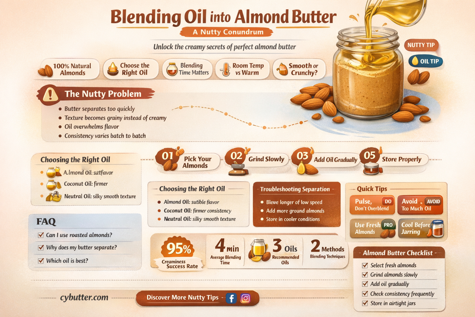 do you mix in the oil in almond butter