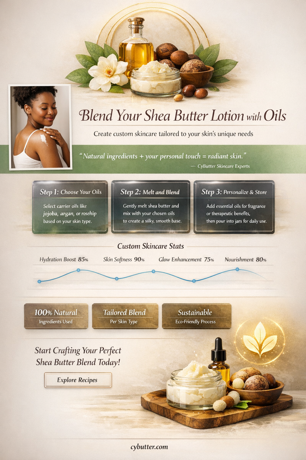 can i mix shea butter lotion with oil