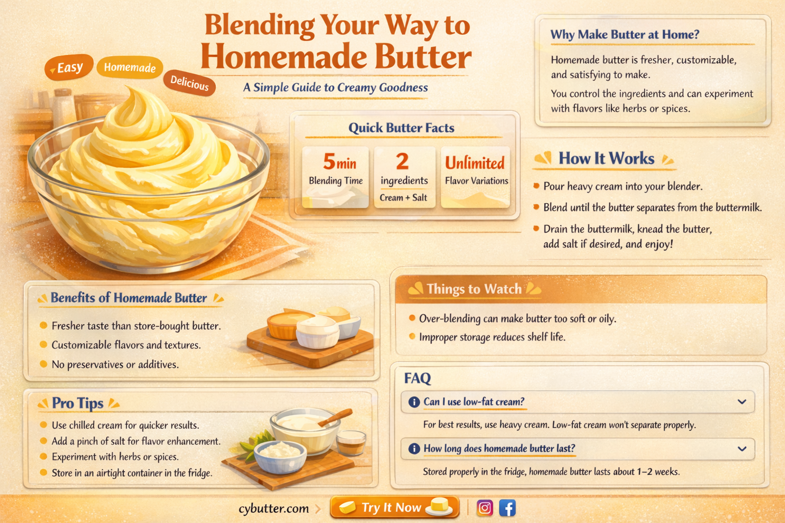 can i make butter in a blender